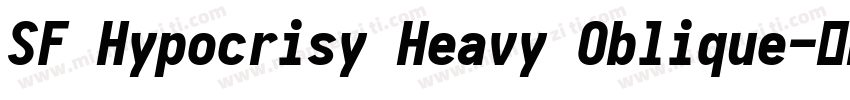 SF Hypocrisy Heavy Oblique字体转换